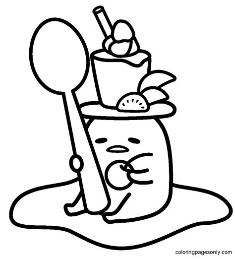 Gudetama Coloring Pages