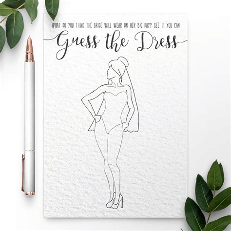 Guess The Dress Free Printable