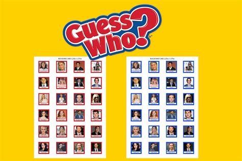 Guess Who Cards Printable