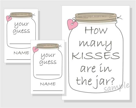 Guess How Many In A Jar Template
