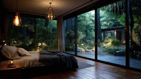 Guest bedroom with garden views