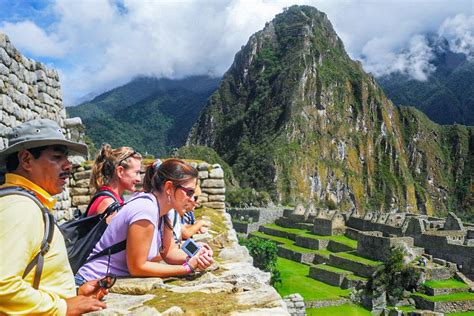Guide Explaining Machu Picchu