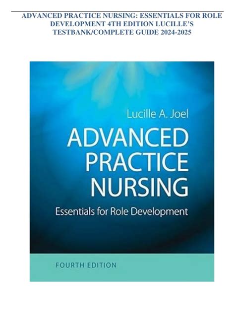 Guide to Advanced Practice Nursing Essentials For Role Development