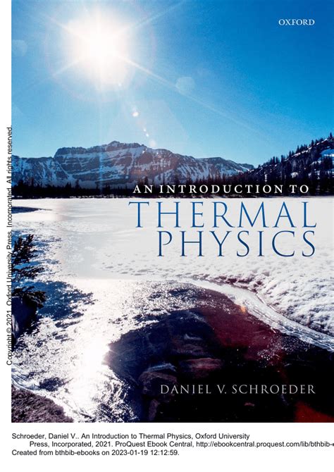 Guide to An Introduction To Thermal Physics