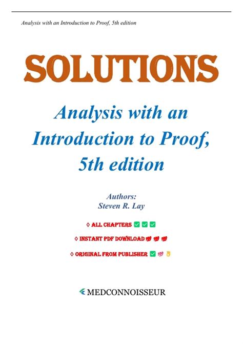 Guide to Analysis With An Introduction To Proof