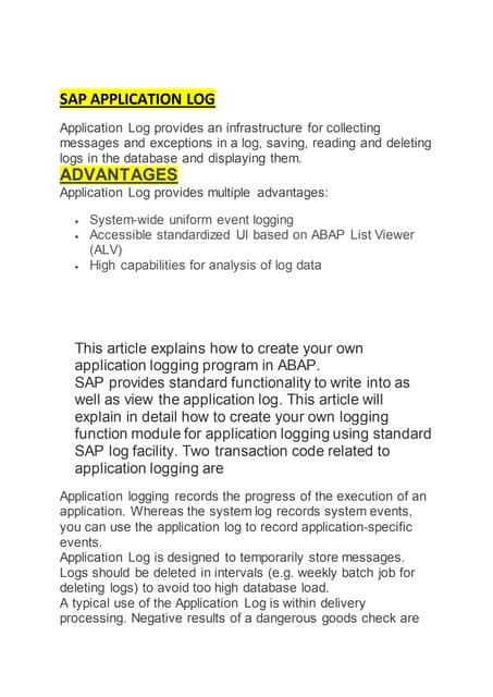 Guide to Application.log