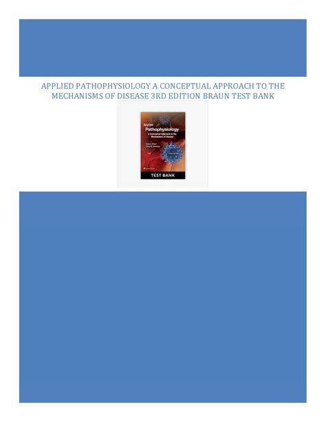 Guide to Applied Pathophysiology: A Conceptual Approach