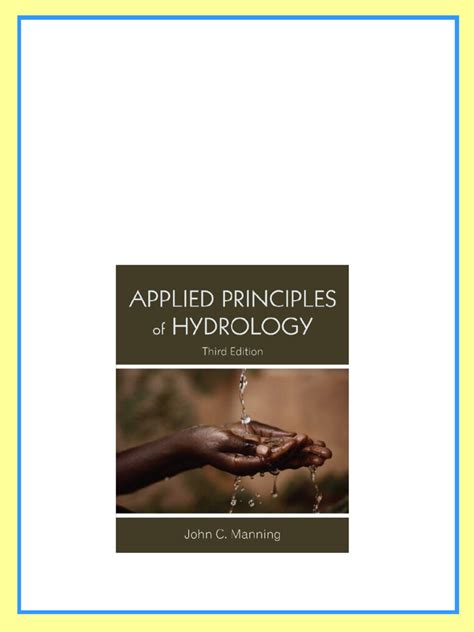 Guide to Applied Principles Of Hydrology