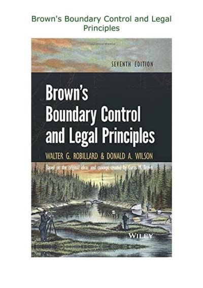 Guide to Brown's Boundary Control And Legal Principles