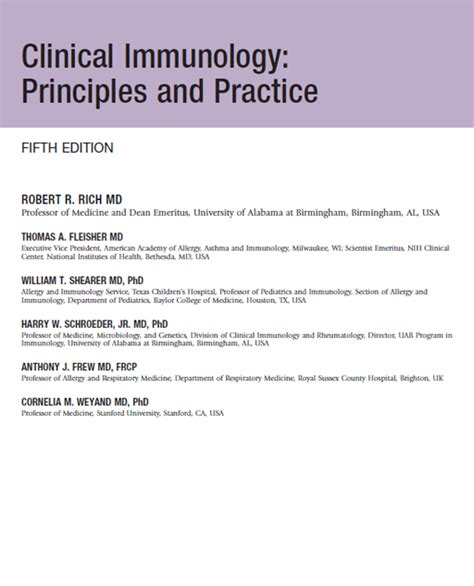 Guide to Clinical Immunology E-Book: Principles And Practice