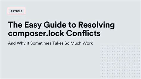 Guide to Composer.lock