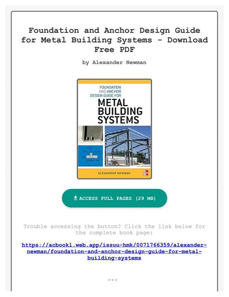 Guide to Foundation And Anchor Design Guide For Metal Building Systems