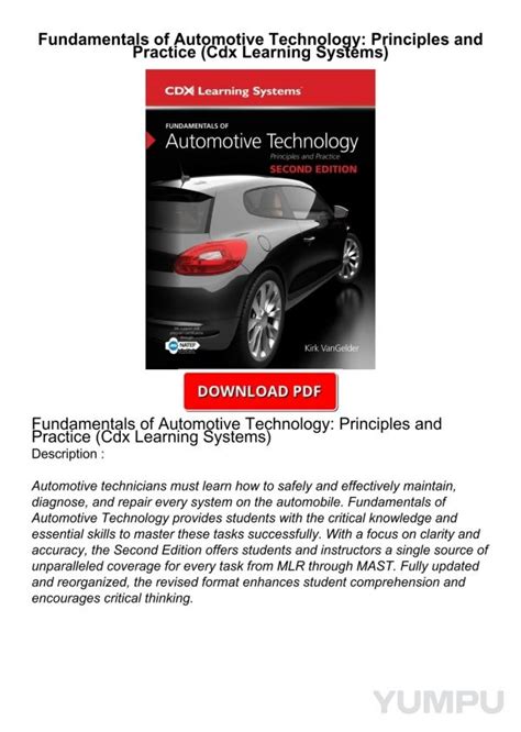 Guide to Fundamentals Of Automotive Technology: Principles And Practice