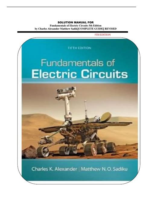 Guide to Fundamentals Of Electric Circuits