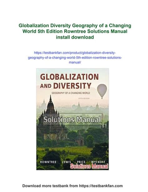 Guide to Globalization And Diversity: Geography Of A Changing World