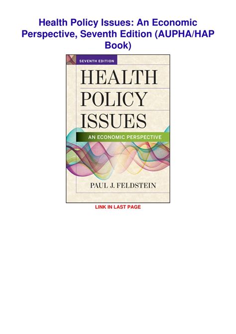 Guide to Health Policy Issues: An Economic Perspective Seventh Edition (AUPHA/HAP Book)