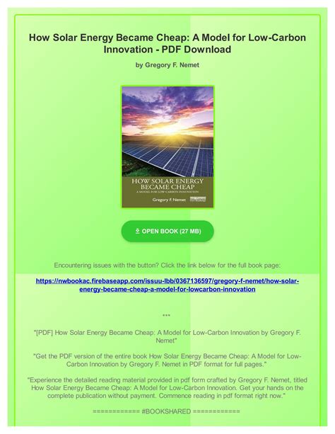 Guide to How Solar Energy Became Cheap: A Model For Low-Carbon Innovation