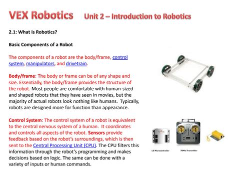 Guide to INTRO TO VEX ROBOTICS