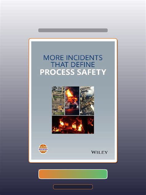 Guide to Incidents That Define Process Safety