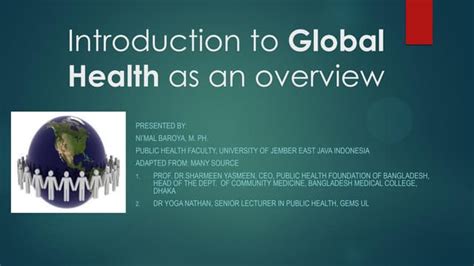 Guide to Introduction To Global Health