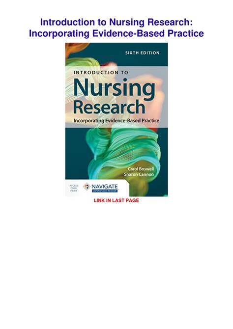 Guide to Introduction To Nursing Research: Incorporating Evidence-Based Practice