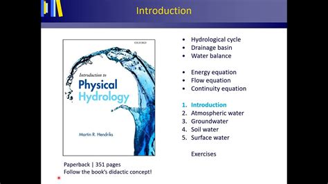 Guide to Introduction To Physical Hydrology