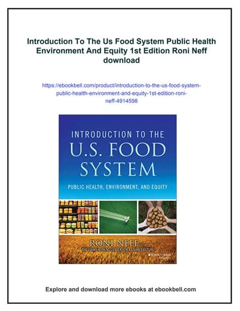 Guide to Introduction To The US Food System: Public Health Environment And Equity