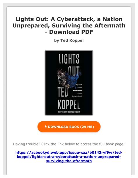 Guide to Lights Out: A Cyberattack A Nation Unprepared Surviving The Aftermath