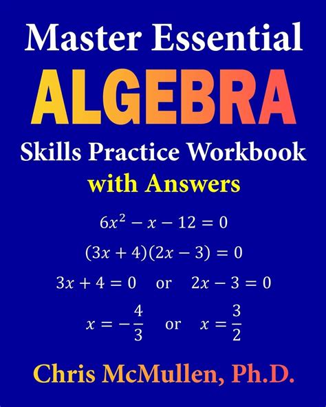 Guide to Master Essential Algebra Skills Practice Workbook With Answers