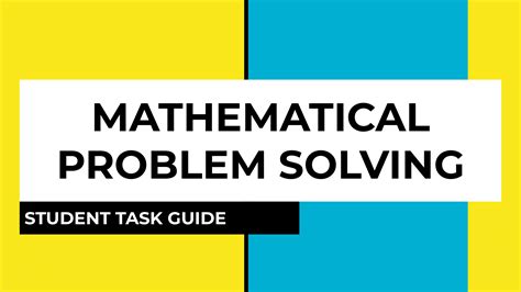 Guide to Mathematical Problem Solving