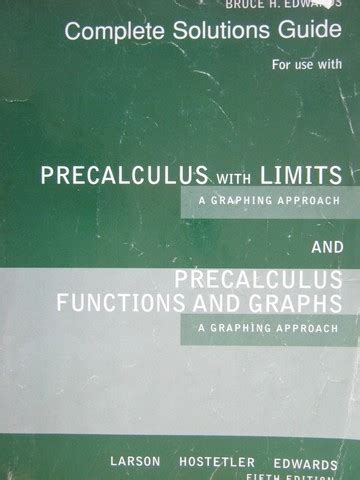 Guide to Precalculus With Limits