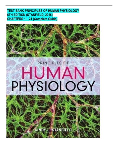 Guide to Principles Of Human Physiology