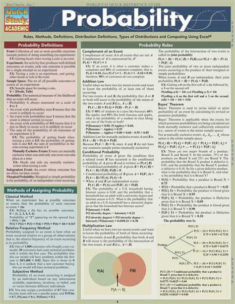 Guide to Probability And Statistics