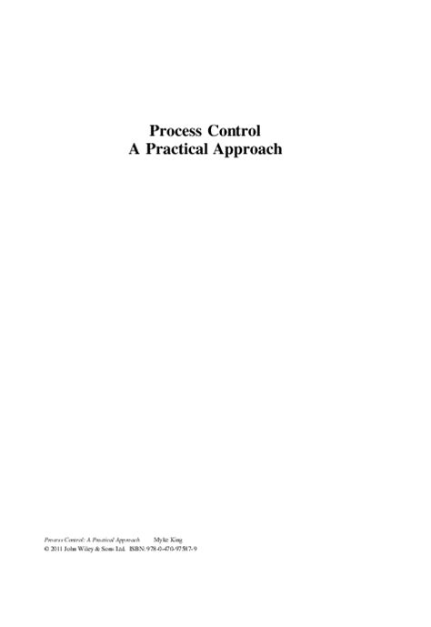 Guide to Process Control: A Practical Approach