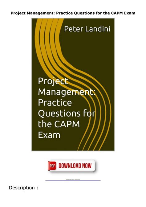 Guide to Project Management: Practice Questions For The CAPM Exam
