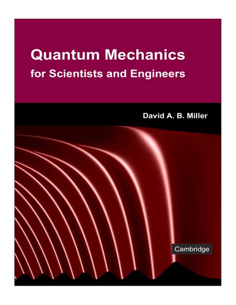 Guide to Quantum Mechanics For Scientists And Engineers