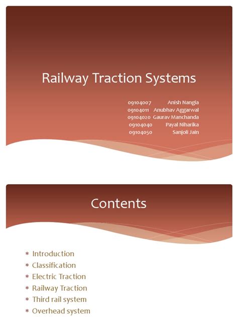 Guide to Railway Systems: Traction Systems