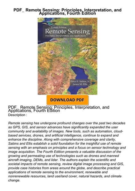 Guide to Remote Sensing: Principles Interpretation And Applications