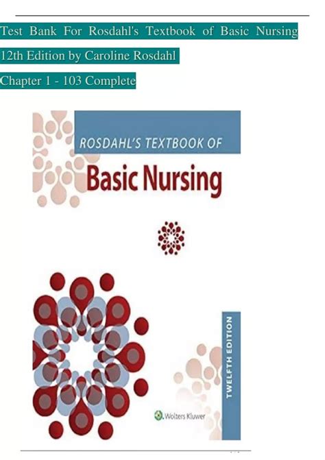 Guide to Rosdahl's Textbook Of Basic Nursing