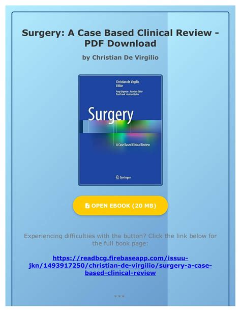 Guide to Surgery: A Case Based Clinical Review