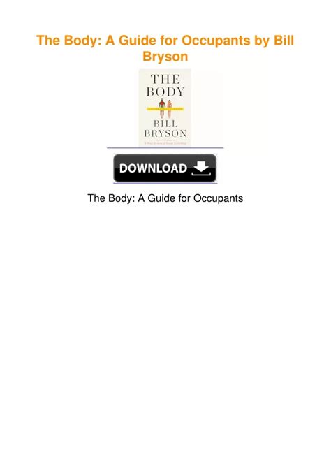 Guide to The Body: A Guide For Occupants