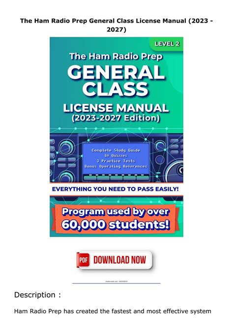 Guide to The Ham Radio Prep General Class License Manual