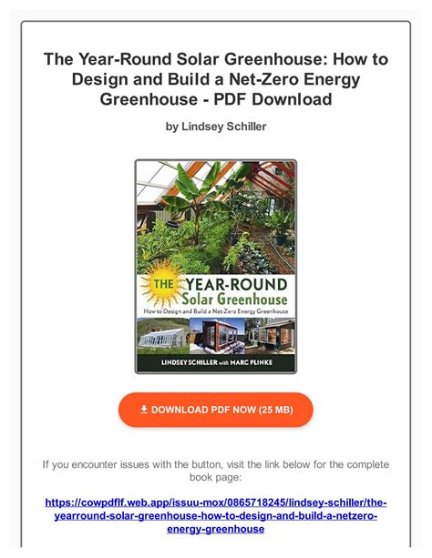 Guide to The Year-Round Solar Greenhouse: How To Design And Build A Net-Zero Energy Greenhouse