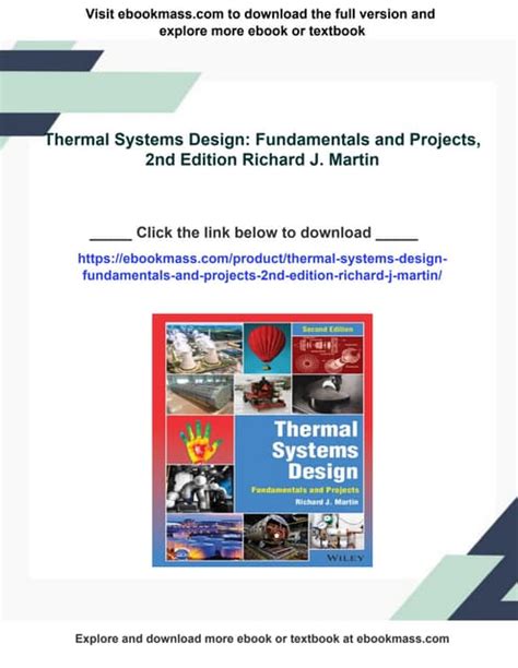 Guide to Thermal Systems Design: Fundamentals And Projects