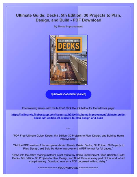 Guide to Ultimate Guide: Decks 5th Edition: 30 Projects To Plan Design And Build
