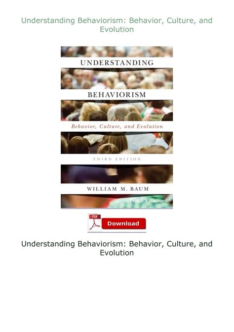 Guide to Understanding Behaviorism: Behavior Culture And Evolution