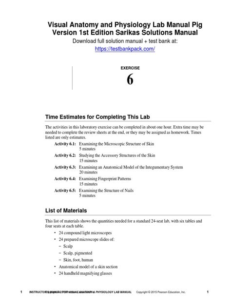 Guide to Visual Anatomy & Physiology Lab Manual Pig Version
