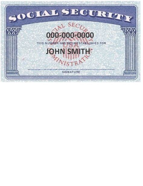 Guidelines for Using a Printable Blank Social Security Card Template