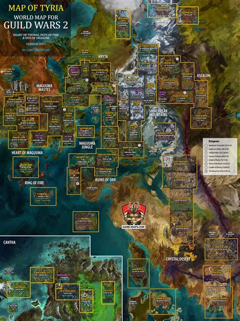 GW1 points of interest fit on GW2 map Guild Wars 2 Life