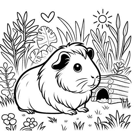 Guinea Pig Coloring Pages